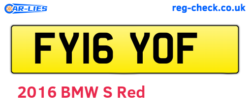 FY16YOF are the vehicle registration plates.