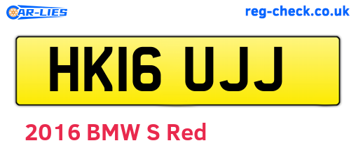 HK16UJJ are the vehicle registration plates.