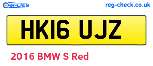 HK16UJZ are the vehicle registration plates.