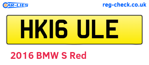 HK16ULE are the vehicle registration plates.