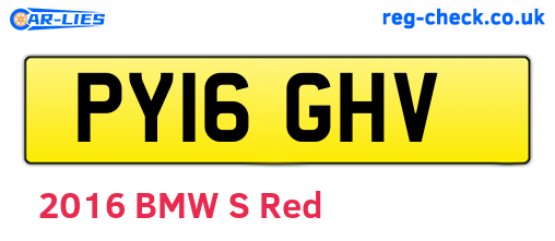 PY16GHV are the vehicle registration plates.