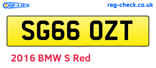 SG66OZT are the vehicle registration plates.