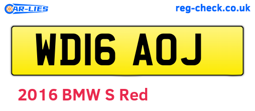 WD16AOJ are the vehicle registration plates.