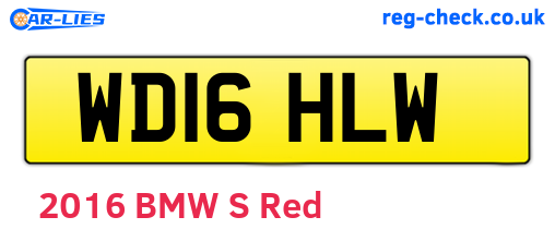 WD16HLW are the vehicle registration plates.