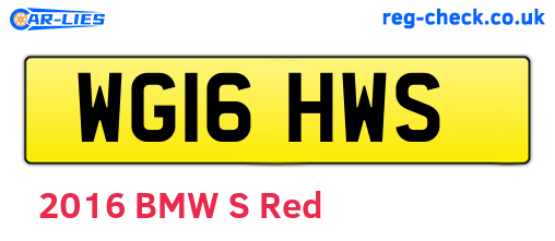 WG16HWS are the vehicle registration plates.