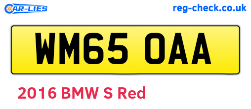 WM65OAA are the vehicle registration plates.