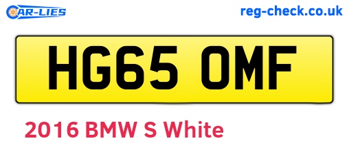 HG65OMF are the vehicle registration plates.