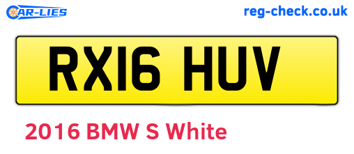 RX16HUV are the vehicle registration plates.