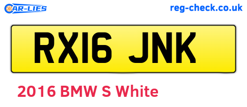 RX16JNK are the vehicle registration plates.