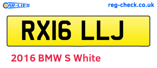 RX16LLJ are the vehicle registration plates.