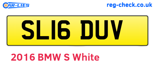 SL16DUV are the vehicle registration plates.