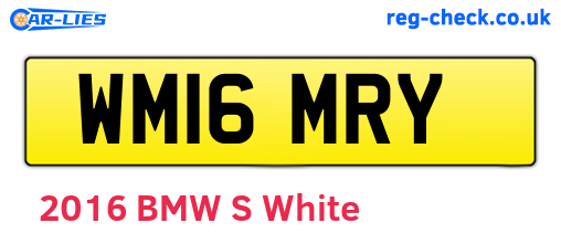 WM16MRY are the vehicle registration plates.