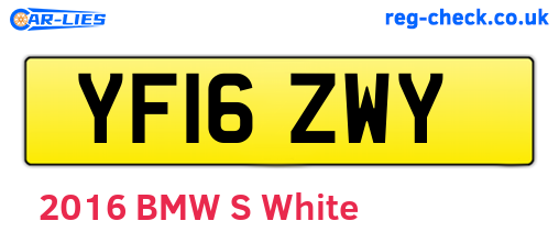 YF16ZWY are the vehicle registration plates.