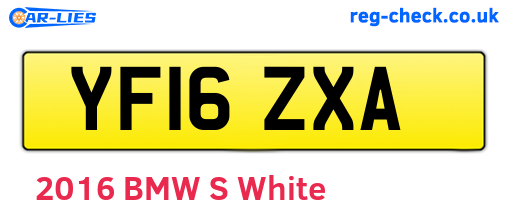 YF16ZXA are the vehicle registration plates.