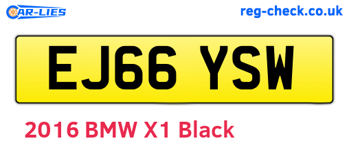EJ66YSW are the vehicle registration plates.