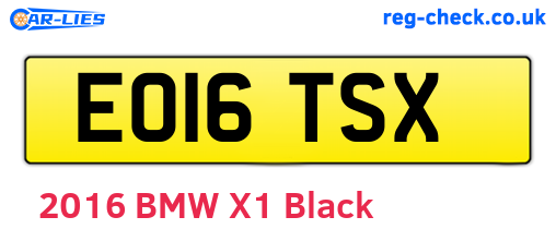 EO16TSX are the vehicle registration plates.