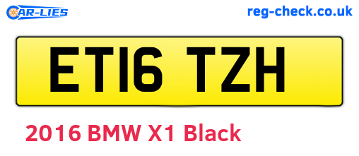 ET16TZH are the vehicle registration plates.
