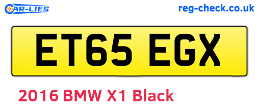 ET65EGX are the vehicle registration plates.