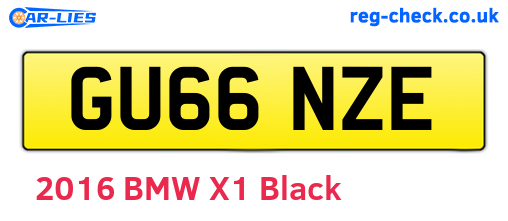 GU66NZE are the vehicle registration plates.