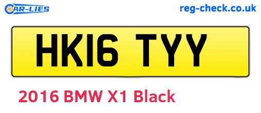 HK16TYY are the vehicle registration plates.
