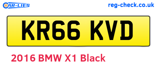 KR66KVD are the vehicle registration plates.