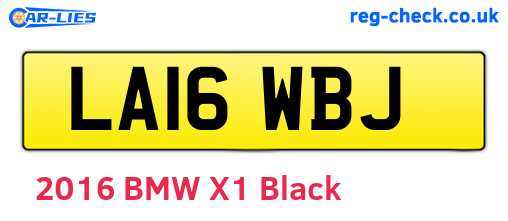 LA16WBJ are the vehicle registration plates.