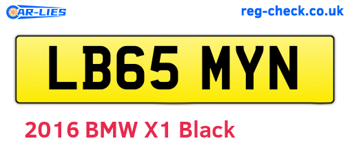 LB65MYN are the vehicle registration plates.