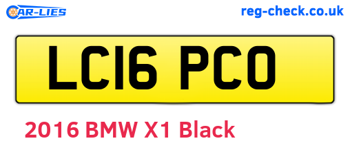LC16PCO are the vehicle registration plates.