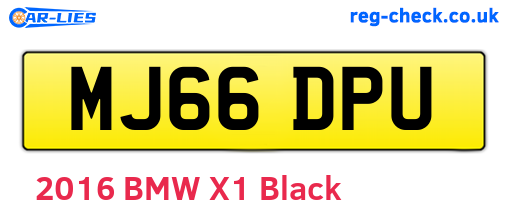 MJ66DPU are the vehicle registration plates.