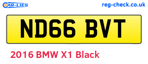 ND66BVT are the vehicle registration plates.