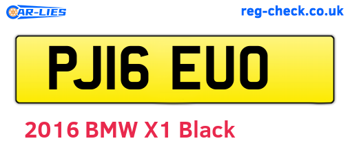 PJ16EUO are the vehicle registration plates.