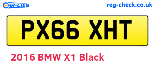 PX66XHT are the vehicle registration plates.