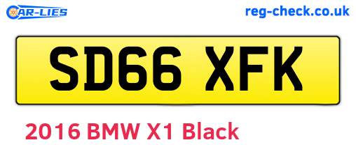 SD66XFK are the vehicle registration plates.