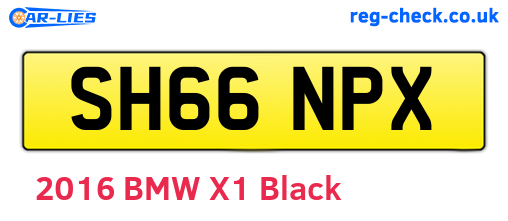 SH66NPX are the vehicle registration plates.