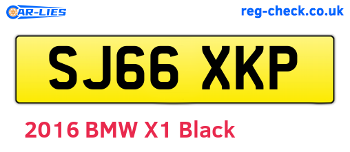 SJ66XKP are the vehicle registration plates.