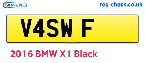 V4SWF are the vehicle registration plates.