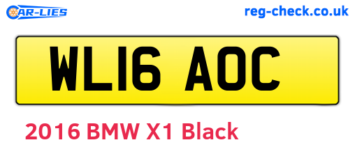 WL16AOC are the vehicle registration plates.