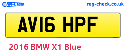 AV16HPF are the vehicle registration plates.