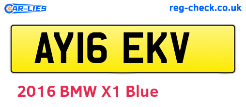AY16EKV are the vehicle registration plates.