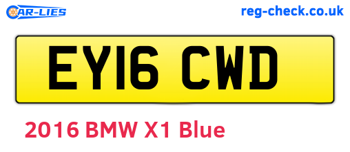 EY16CWD are the vehicle registration plates.