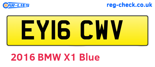 EY16CWV are the vehicle registration plates.