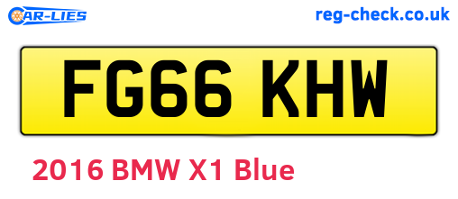 FG66KHW are the vehicle registration plates.