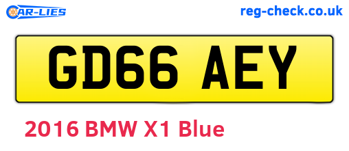 GD66AEY are the vehicle registration plates.