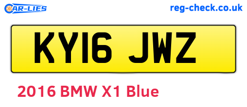 KY16JWZ are the vehicle registration plates.