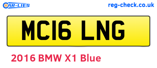 MC16LNG are the vehicle registration plates.