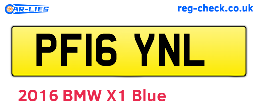 PF16YNL are the vehicle registration plates.