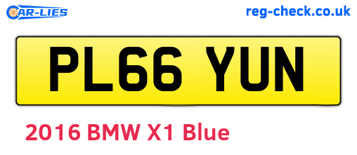 PL66YUN are the vehicle registration plates.