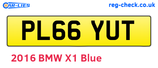 PL66YUT are the vehicle registration plates.