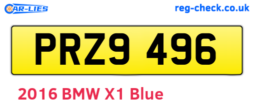 PRZ9496 are the vehicle registration plates.