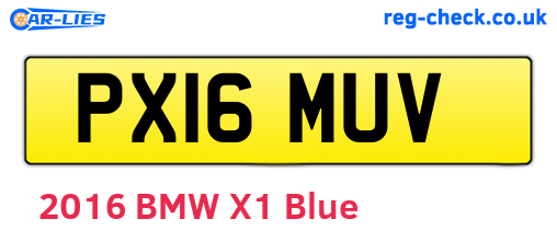 PX16MUV are the vehicle registration plates.